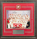 Frank Broyles Signed 1964 Arkansas Razorbacks Team Photo Framed Display