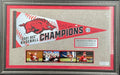 Kevin Kopps & Dave Van Horn Signed 2021 SEC Champions Pennant Framed Display