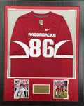Trey Flowers Framed Autographed Arkansas Razorbacks Jersey