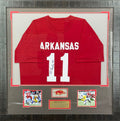 Cobi Hamilton Autographed Framed Arkansas Razorbacks Shirt Display