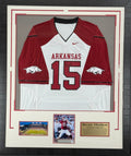 Ryan Mallett Autographed Arkansas Razorbacks Jersey Framed Display