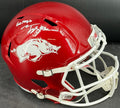 Taylen Green Autographed Arkansas Razorbacks Full-Size Replica Helmet