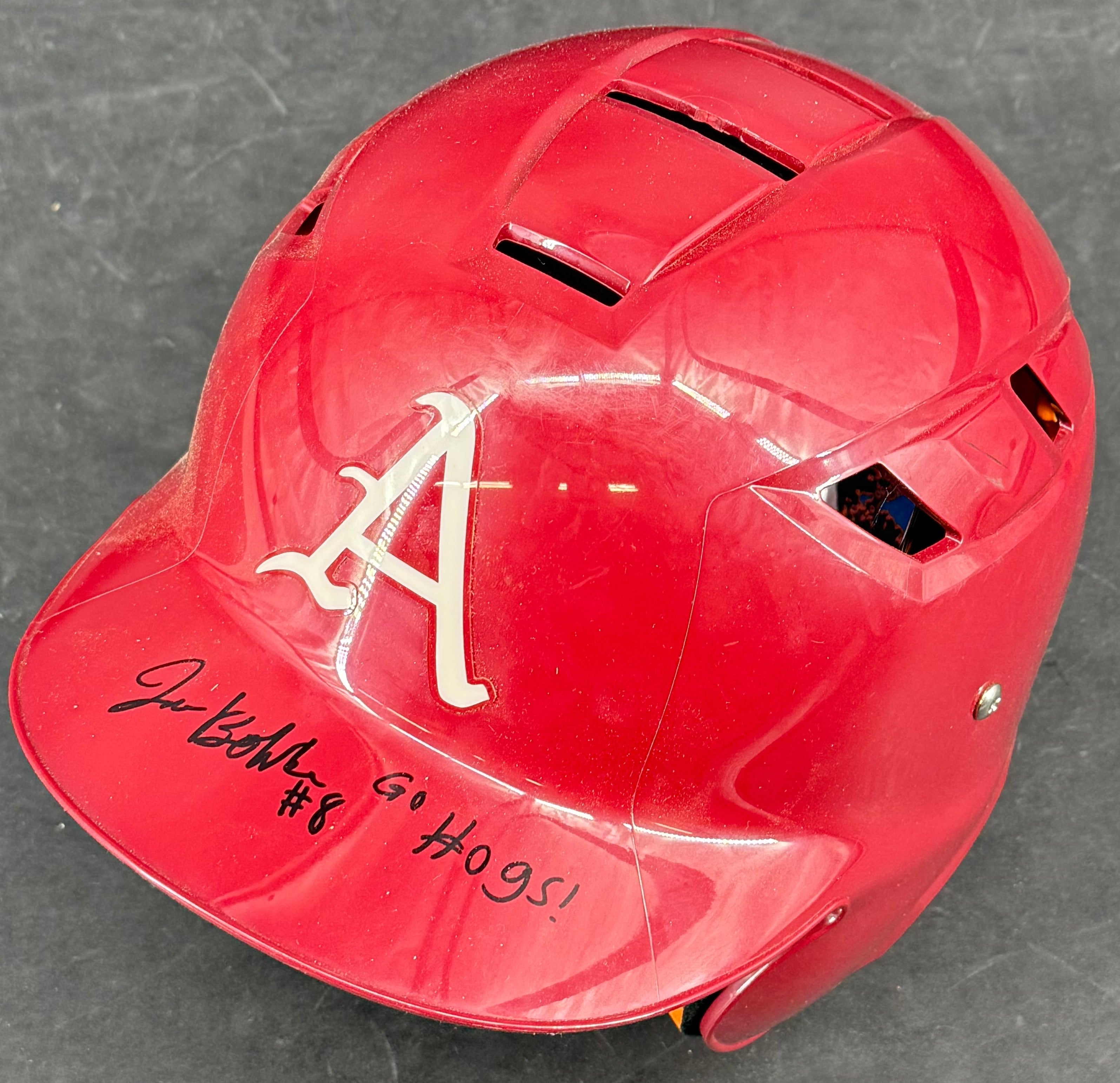 Jace Bohrofen Autographed Arkansas Razorbacks Batting Helmet