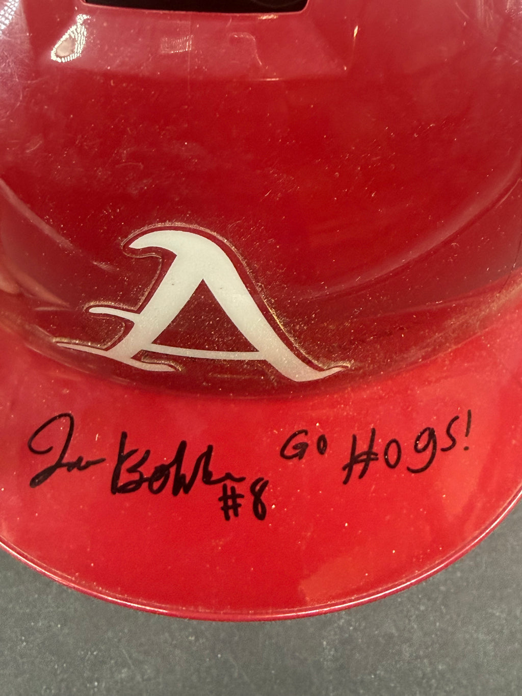 Jace Bohrofen Autographed Arkansas Razorbacks Batting Helmet
