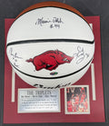 Arkansas Razorbacks "The Triplets" Autographed Basketball Display