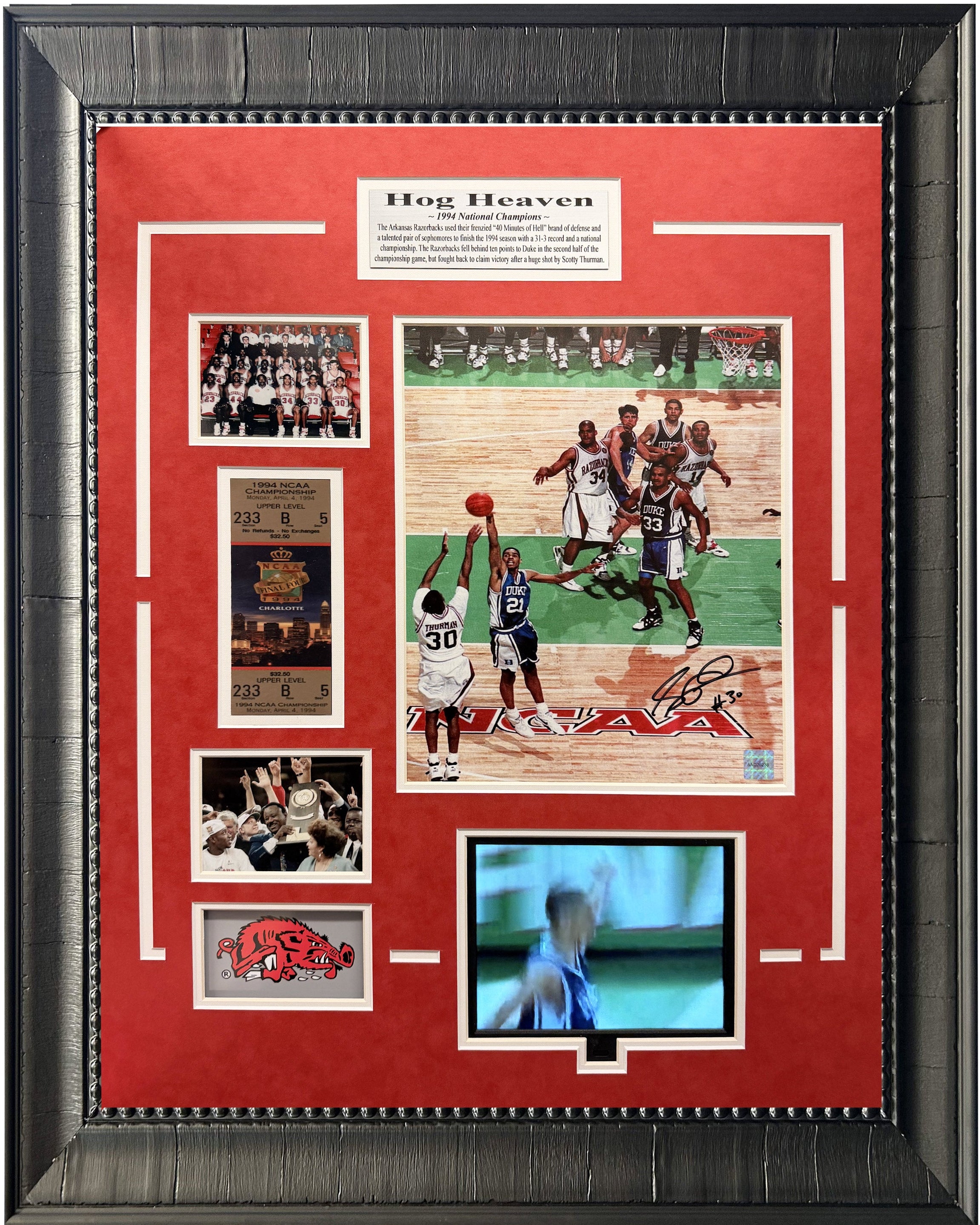 94 Championship Video Collage Signed by Scotty Thurman